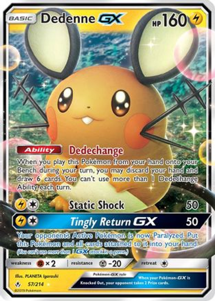 Dedenne-GX 57/214 - Unbroken Bonds Holofoil - Game Nerdz