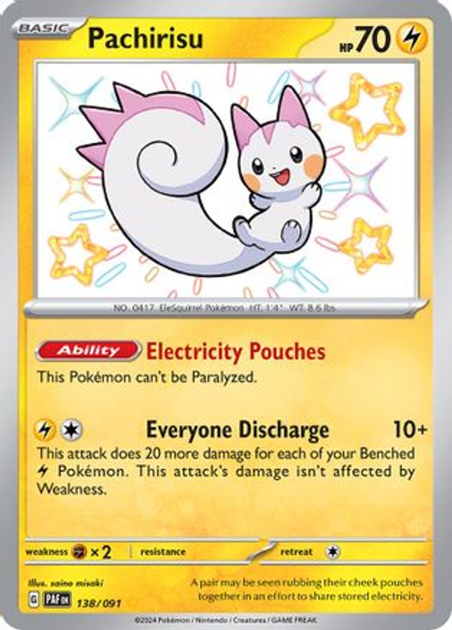 Pachirisu 138 - SV Paldean Fates Holofoil - Game Nerdz