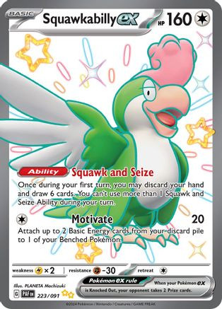 Squawkabilly ex 223 - SV Paldean Fates Holofoil - Game Nerdz