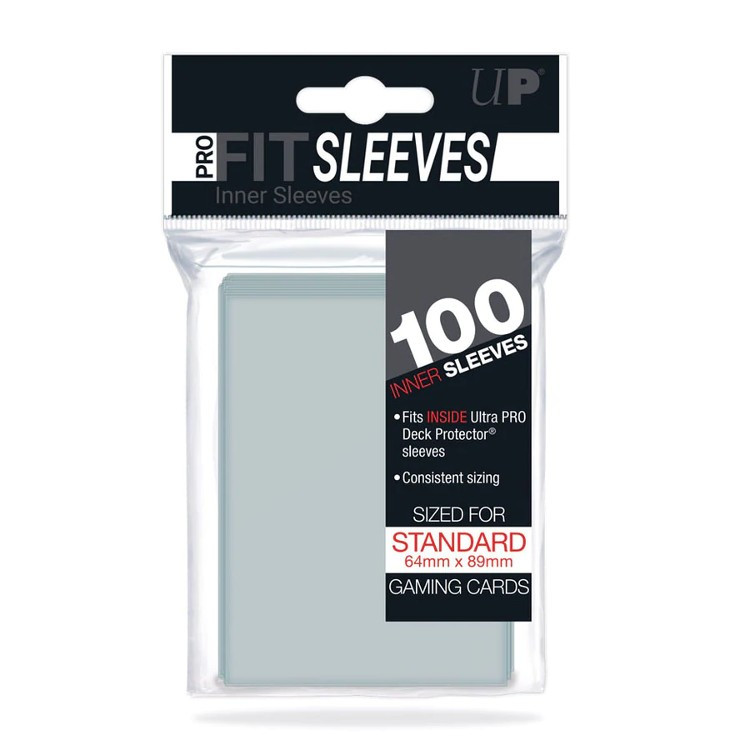 100 Ultra PRO Pro-Fit Inner Sleeves - Clear Card Protectors For Standard Size Cards