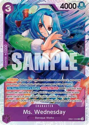 Ms. Wednesday (EB01-034) Extra Booster: Memorial Collection Foil