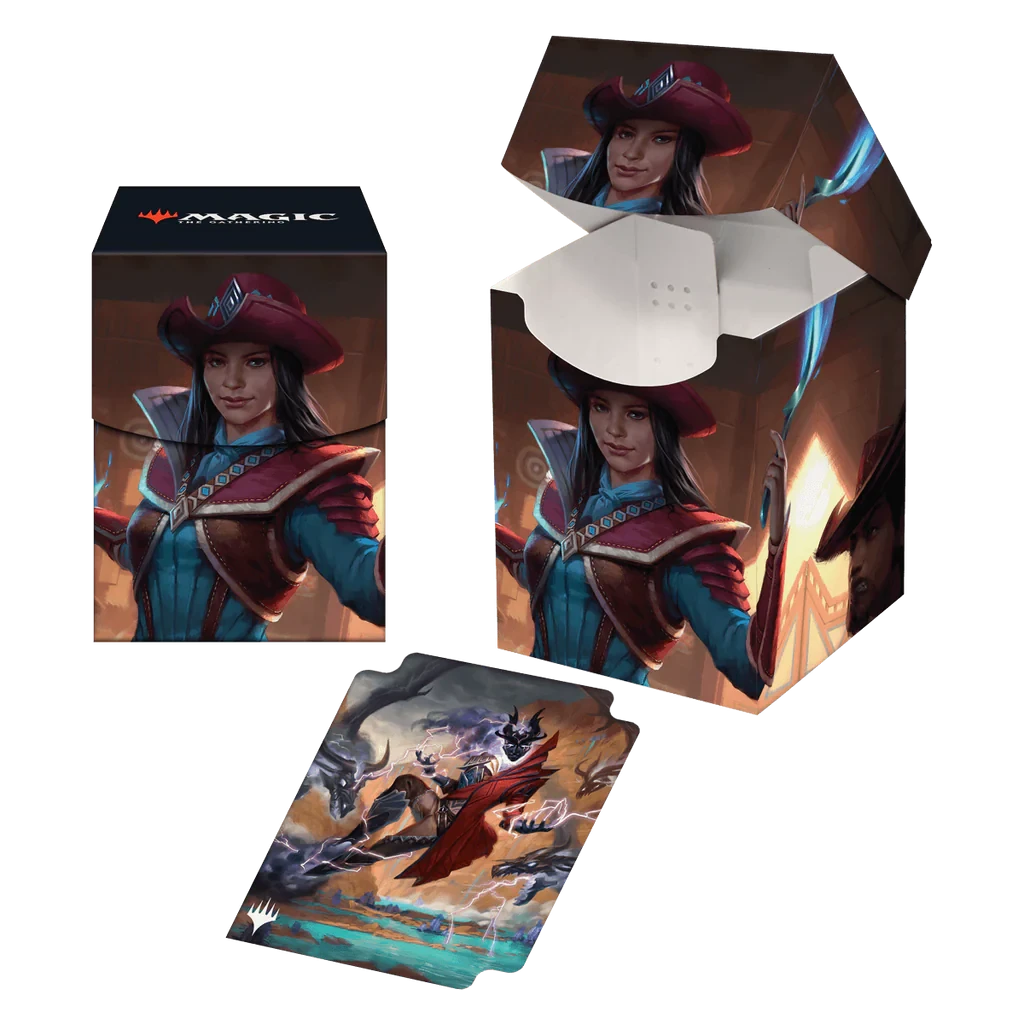 Ultra Pro 100+ Deck Box Per Magic: The Gathering, Outlaws Of Thunder Junction, Custodia Rigida Con Arte Vraska, Portacarte Per TCG