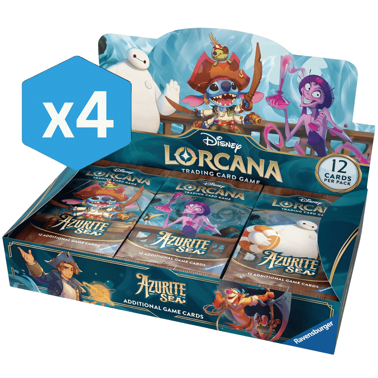 Disney Lorcana TCG: Azurite Sea - Booster Box (Sealed Case) - Game
