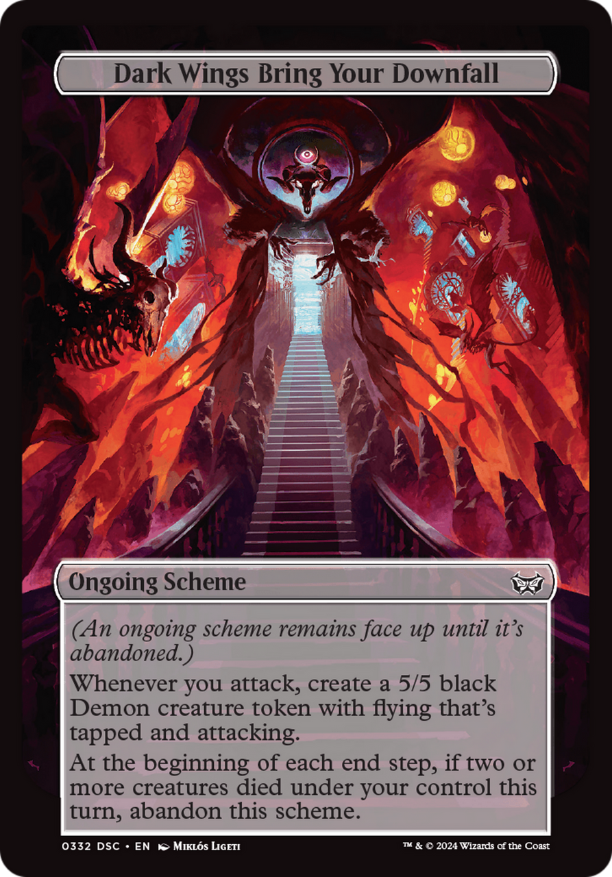 mtg duskmourn demon cards Magic The Gathering - - House of Horror - Doomsday Excruciator (Borderless Card) up to that many target creatures each get Demon of Fate's Design