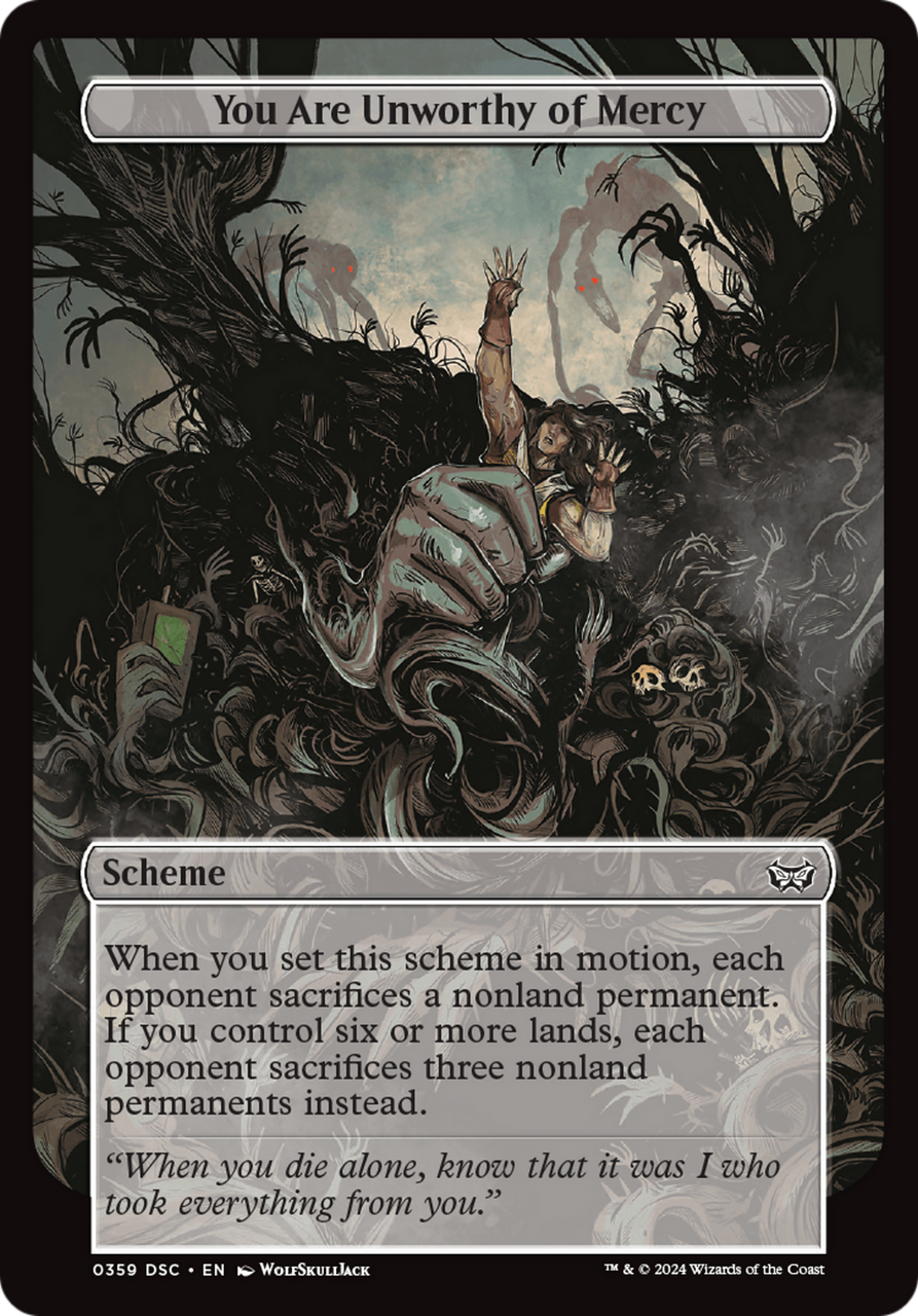 mtg duskmourn scheme cards My Wings Enfold All (Full Art) [Duskmourn: Archenemy] Duskmourn: House of Horror Commander