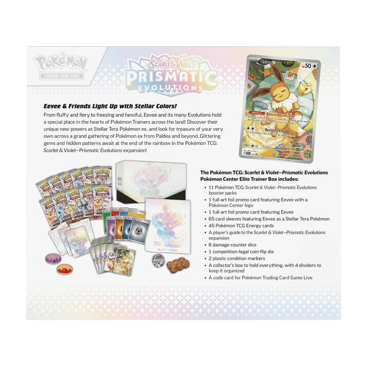 pokemon prismatic evolutions elite trainer box trading cards Pokemon Scarlet & Violet Prismatic Evolutions Elite Trainer Box