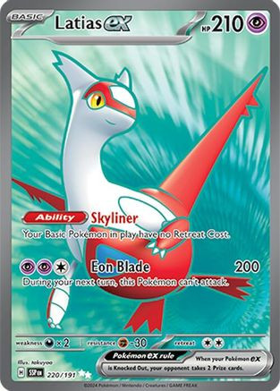 Latias ex 220 - SV08 Surging Sparks Holofoil - Game Nerdz