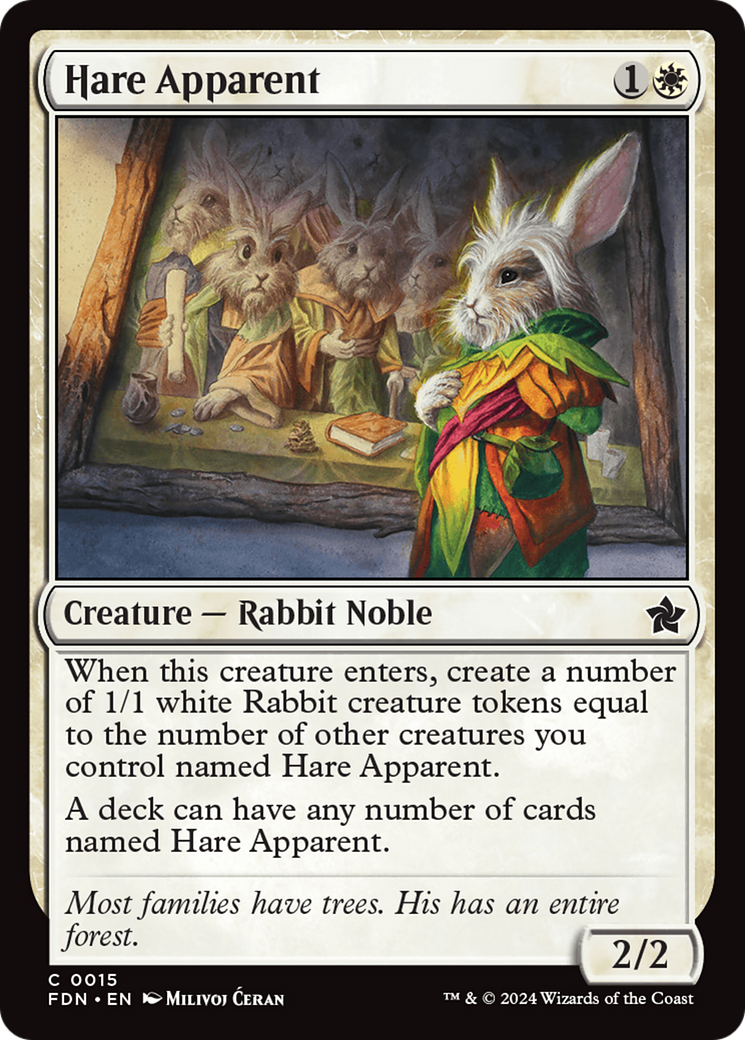 Hare Apparent (FDN-015) - Foundations Foil - Game Nerdz
