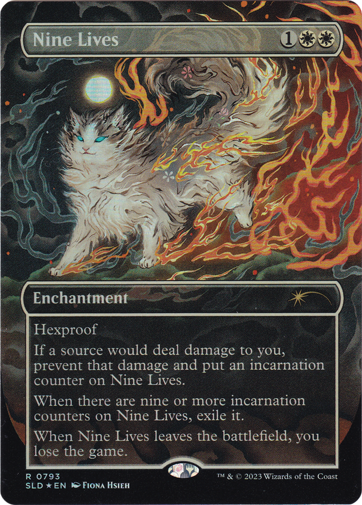 Nine Lives (SLD-793) - Secret Lair Drop (Borderless) Foil - Game Nerdz