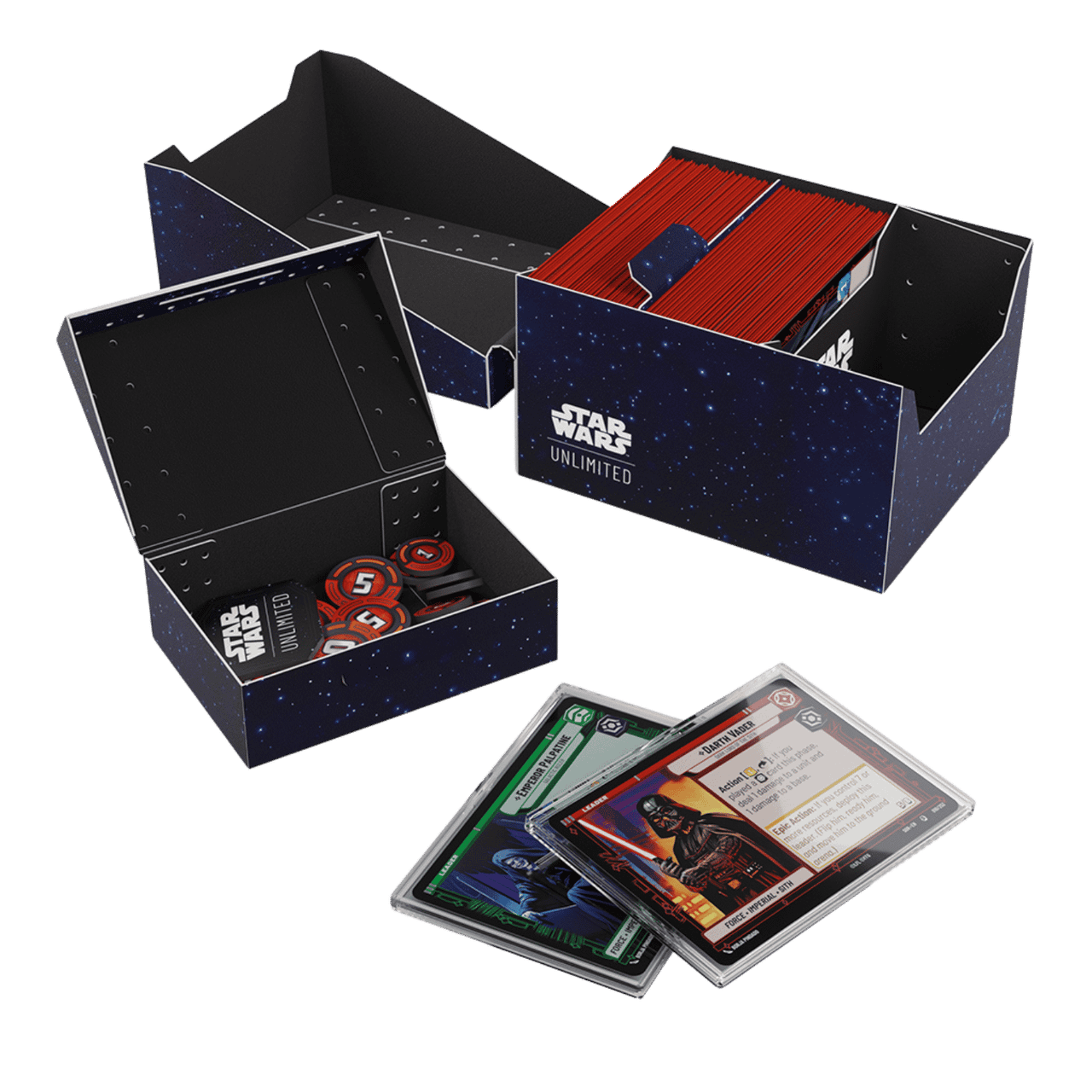 Star Wars Unlimited Twin Suns Deck Box - Premium UV-Protected Card Storage For 100 Double-Sleeved Cards