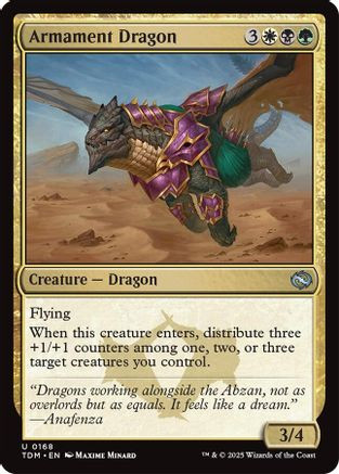 Armament Dragon (TDM-168) - Tarkir: Dragonstorm Foil - Game Nerdz