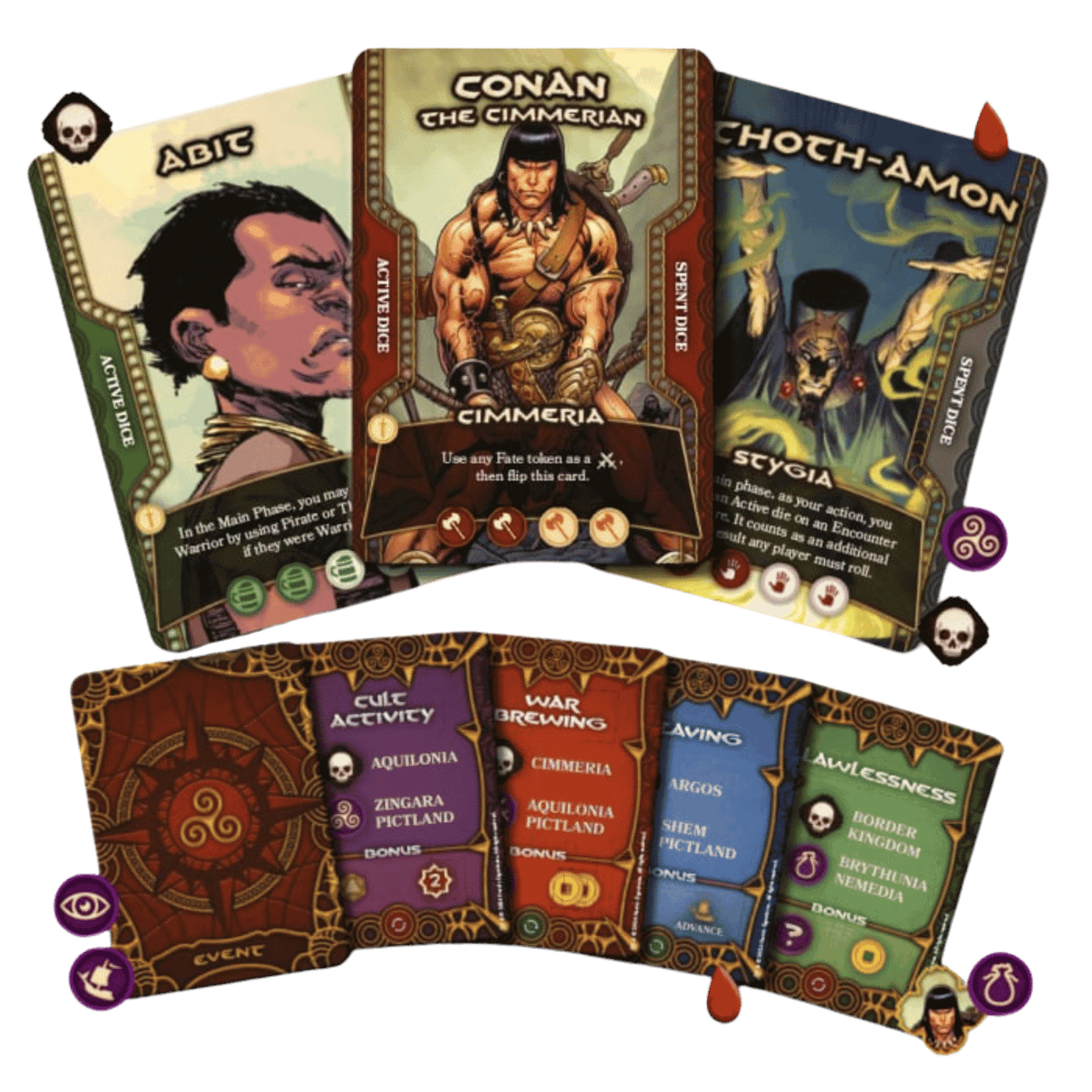 Gale Force Nine – The Adventures Of Conan – Jeu De Plateau En Anglais – Figurines Et Aventures Épiques