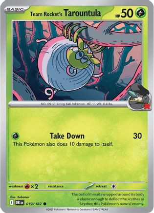 Team Rocket's Tarountula 19 - SV10 Destined Rivals - Game Nerdz