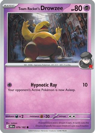 Team Rocket's Drowzee 79 - SV10 Destined Rivals Reverse Holofoil