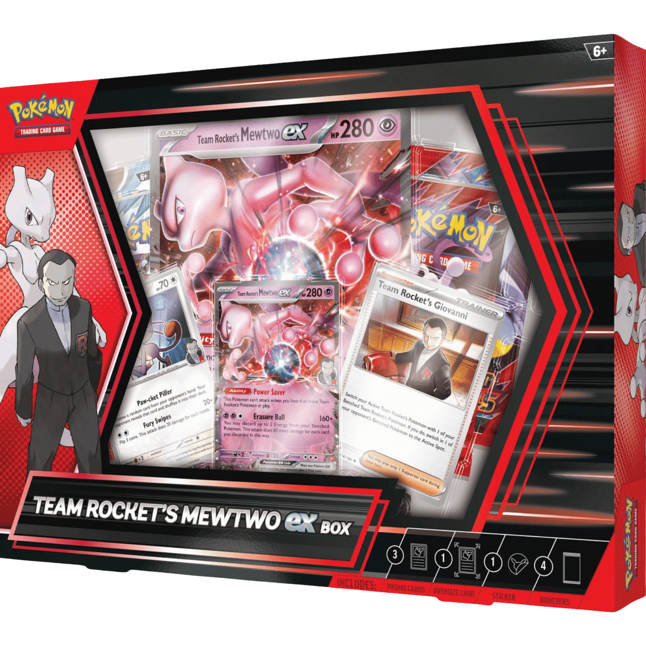 ex team rocket booster box Pokemon TCG: Rocket's Mewtwo Case [6 each]  GuuBuu Hobby 1 oversize foil card featuring Team Rockets Mewtwo ex Pokemon Team Rocket 1st Edition