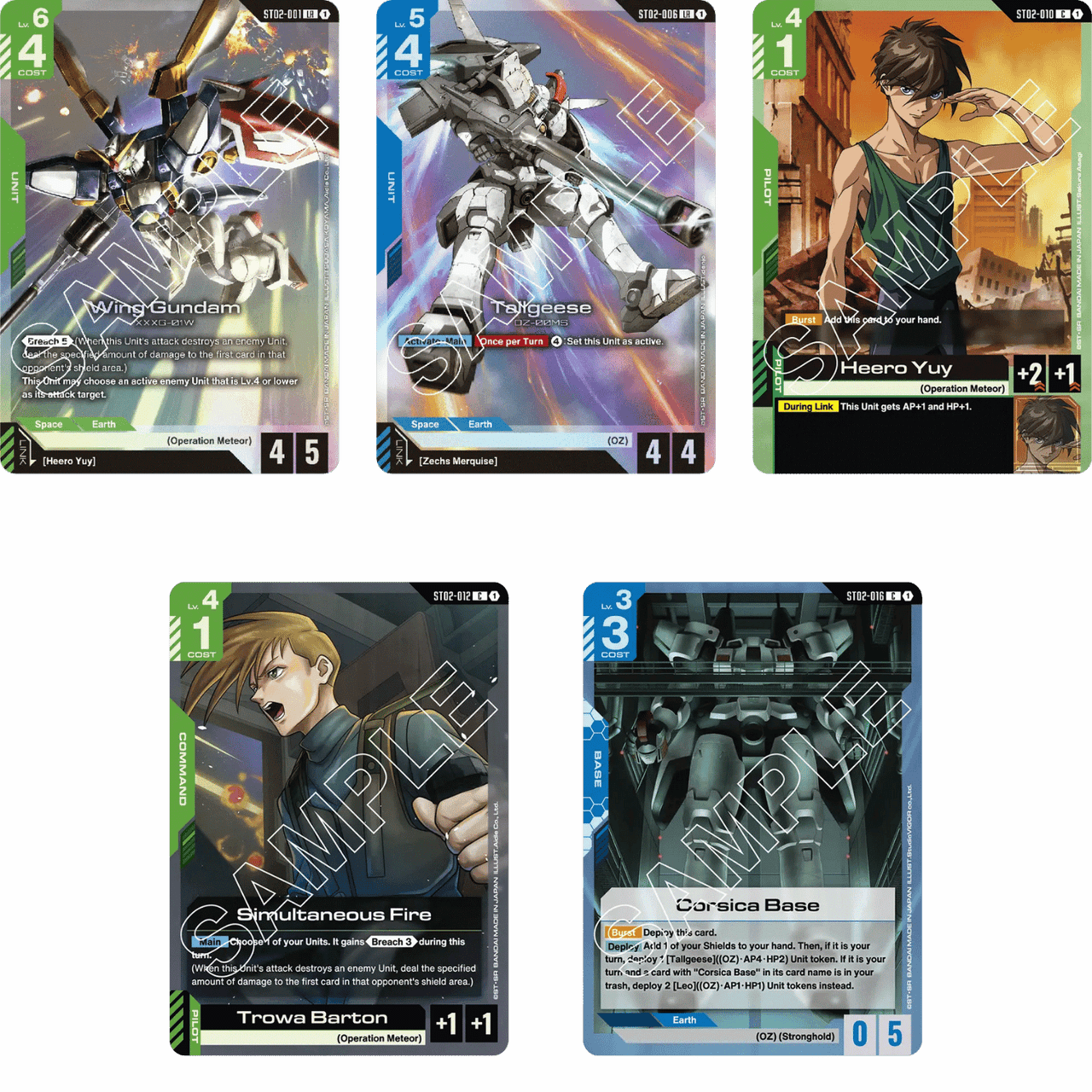 その他 GUNDAM CARD GAME Wings of Advance BANDAI Gundam Card Game Wings of Advance Starter Deck ST02