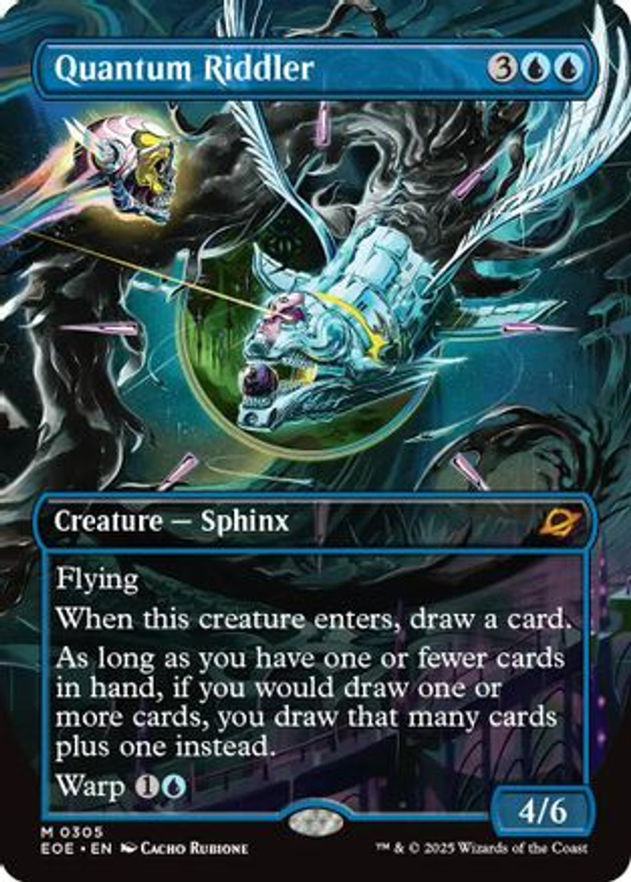 マジック：ザ・ギャザリング MTG Foil Quantum Riddler EOE M 305 Quantum Riddler (Borderless) (EOE-305) - Edge of Eternities