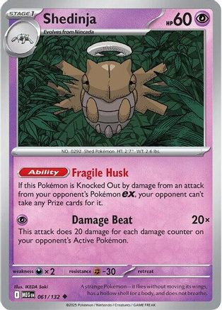 Shedinja - 061/132 61 - ME01 Mega Evolution - Game Nerdz