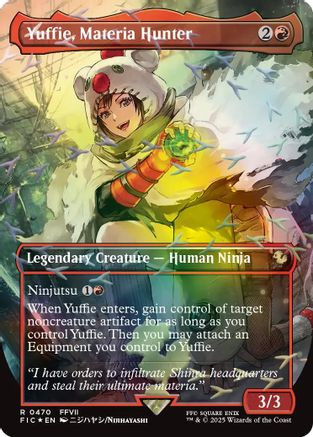 Yuffie, Materia Hunter (Borderless) (Chocobo Track Foil) (FIC-470