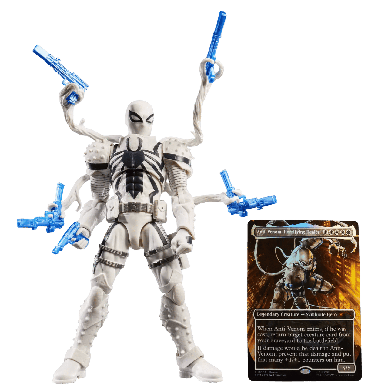 Marvel Legends Series: Agent Anti-Venom Action Figure (6in) w/ Exclusive Magic:  The Gathering Card - Game Nerdz