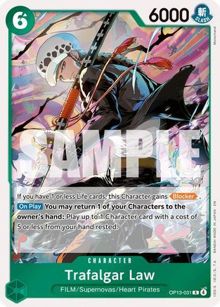 その他 LAW Trafalgar Law - SR The Azure Sea's Seven OP14-009 NM – Raptor Games