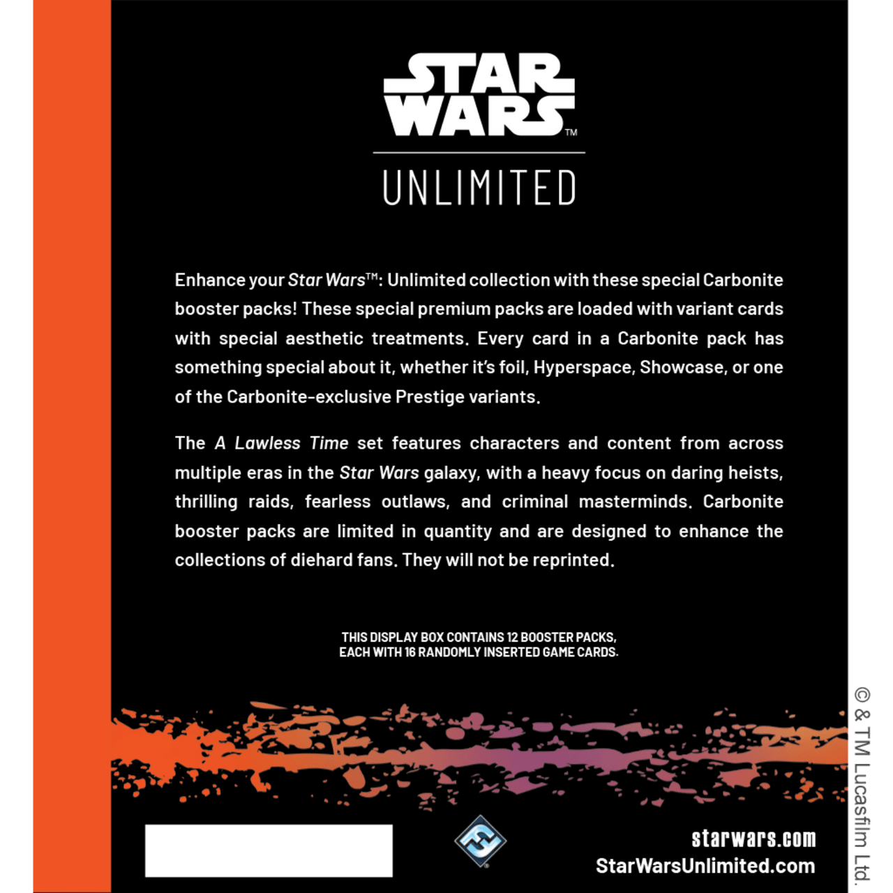 A Lawless Time Star Wars Unlimited Carbonite Booster Box