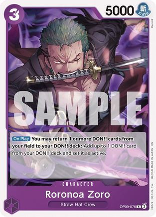 Roronoa Zoro (Reprint) (OP09-076) Starter Deck 26: PURPLE/BLACK