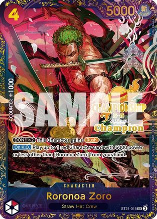 Roronoa Zoro (CS 25-26 1st Place) (ST21-015) One Piece Promotion