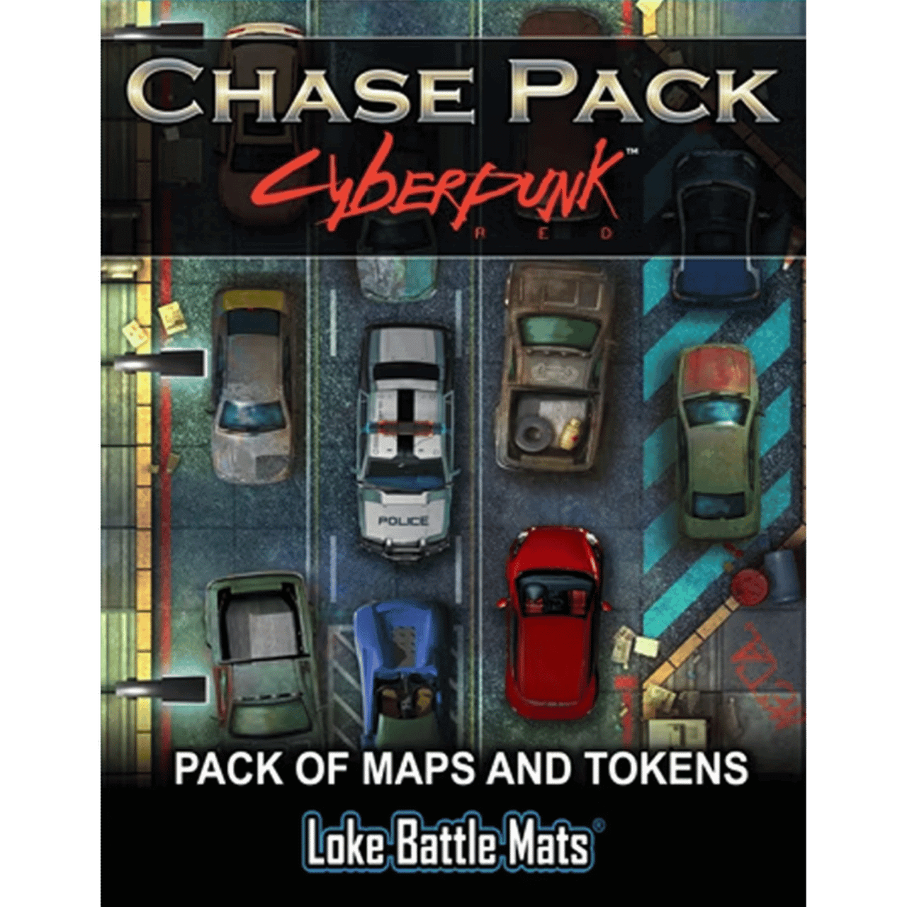 Chase Pack: Pack of Maps and Tokens - Cyberpunk RED、LOKE BATTLE MATS、kayou