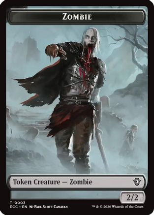 Zombie // Snake Double-Sided Token (ECC-3 // 8) - Commander: Lorwyn Eclipsed Foil、Wizards of the Coast、kayou