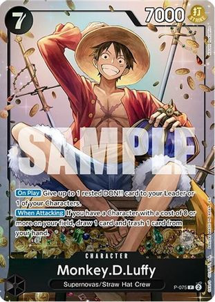 Monkey.D.Luffy (Tin Pack Set Vol. 2) (P-075) One Piece Promotion