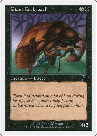 Giant Cockroach (7ED-138) - 7th Edition、Wizards of the Coast、kayou