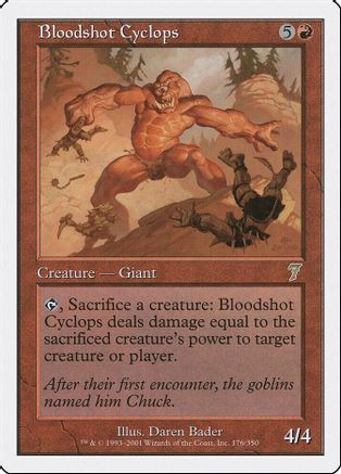 Bloodshot Cyclops (7ED-176) - 7th Edition、Wizards of the Coast、kayou