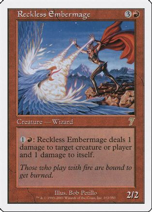 Reckless Embermage (7ED-212) - 7th Edition Foil、Wizards of the Coast、kayou
