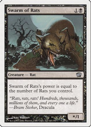 Swarm of Rats (8ED-167) - 8th Edition、Wizards of the Coast、kayou
