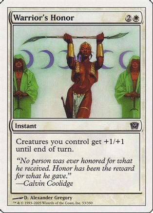 Warrior's Honor (9ED-053) - 9th Edition Foil、Wizards of the Coast、kayou