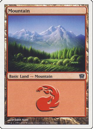 Mountain (343) (9ED-343) - 9th Edition、Wizards of the Coast、kayou