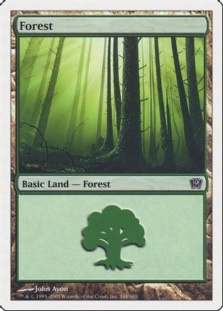 Forest (348) (9ED-348) - 9th Edition、Wizards of the Coast、kayou
