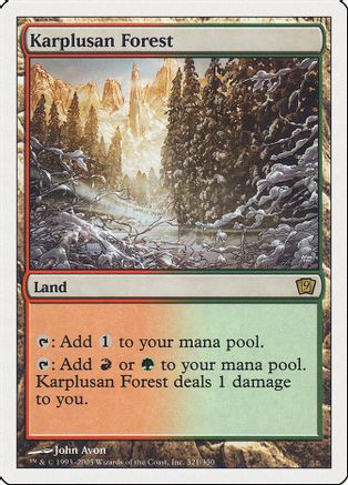 Karplusan Forest (9ED-321) - 9th Edition、Wizards of the Coast、kayou