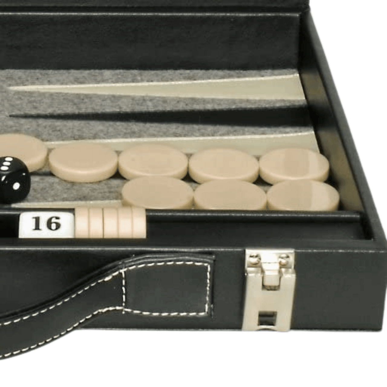 Elegant Black Backgammon Briefcase - Medium - Game Nerdz