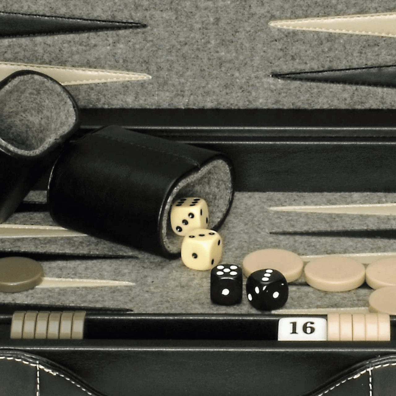 Elegant Black Backgammon Briefcase - Medium - Game Nerdz