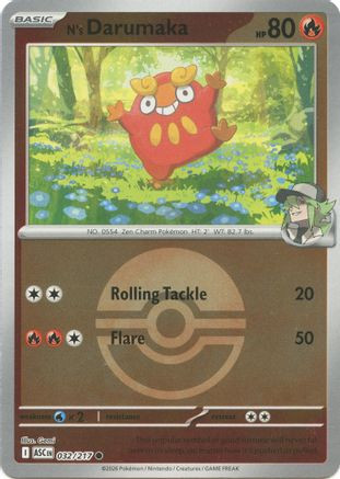 N's Darumaka (Poke Ball) 32 - ME Ascended Heroes Reverse Holofoil、The Pokémon Company、kayou