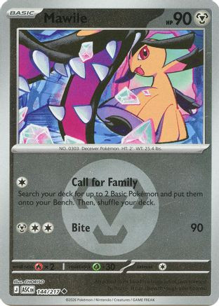 Mawile - 144/217 (Energy Symbol Pattern) 144 - ME Ascended Heroes Reverse Holofoil、The Pokémon Company、kayou