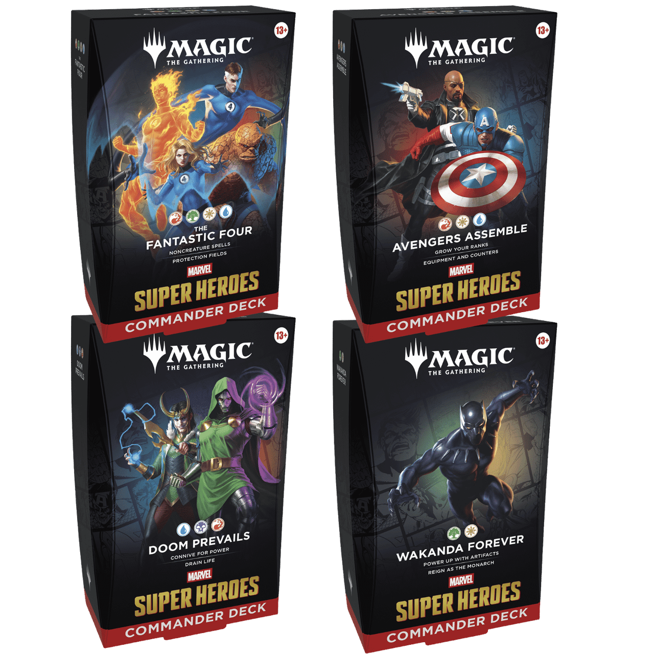 MTG Marvel Super Heroes コマンダーデッキ 4種セット Magic: The Gathering - Marvel Super Heroes - Commander Deck (Set