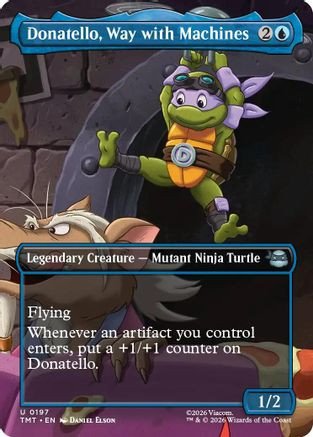 Donatello, Way with Machines (Borderless) (TMT-197) - Teenage Mutant Ninja Turtles Foil、Wizards of the Coast、kayou