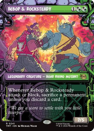 Bebop & Rocksteady (Showcase) (TMT-241) - Teenage Mutant Ninja Turtles Foil、Wizards of the Coast、kayou