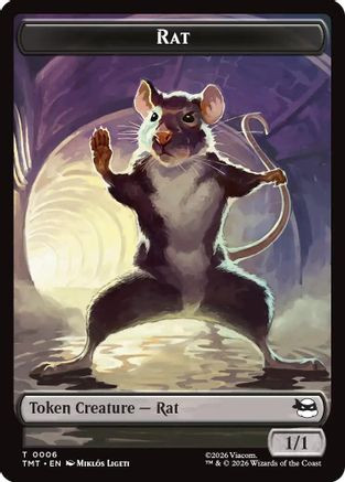 Rat // Food Double-Sided Token (TMT-6 // 8) - Teenage Mutant Ninja Turtles、Wizards of the Coast、kayou