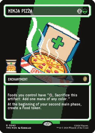 Ninja Pizza (Borderless) (Surge Foil) (TMC-093) - Commander
