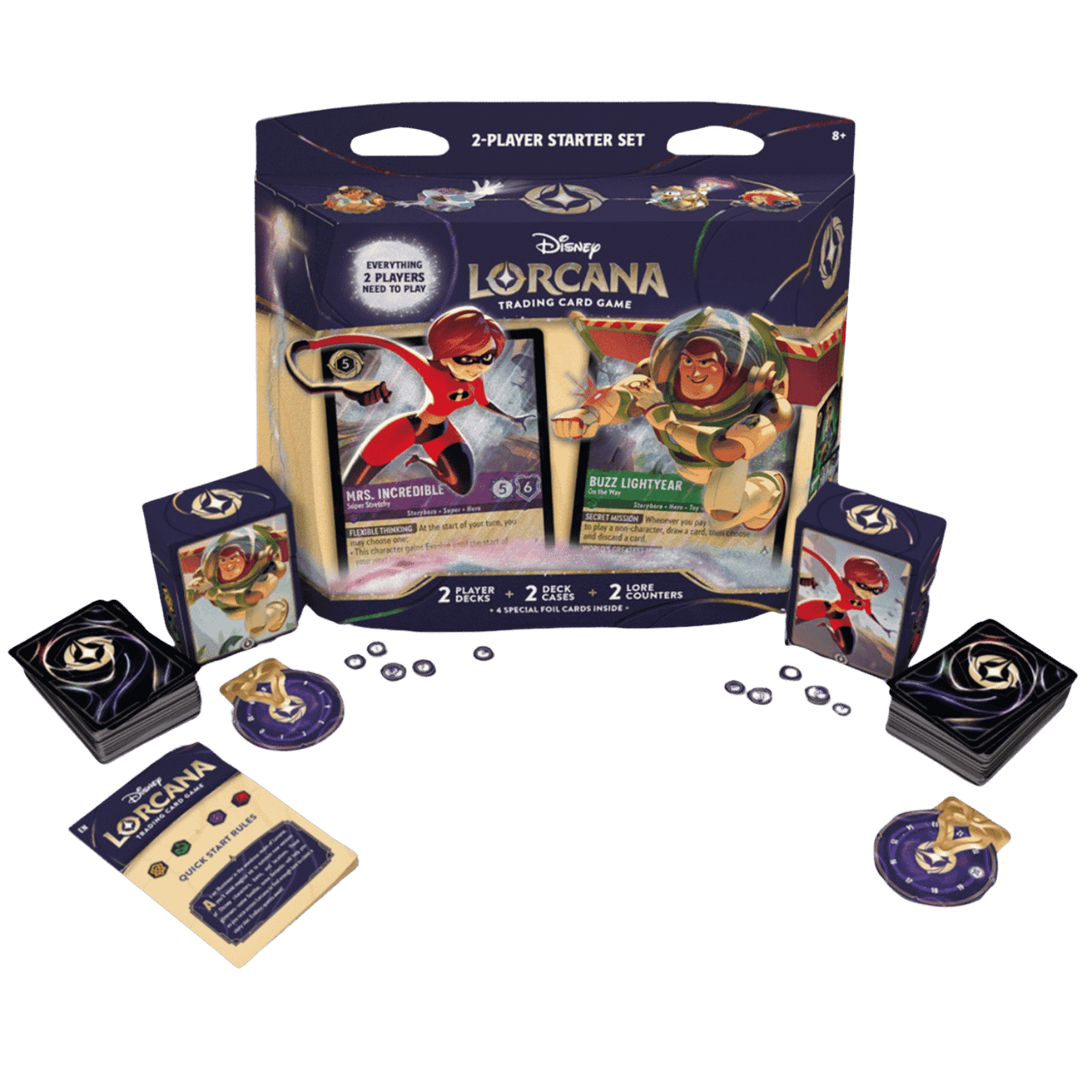 Disney Lorcana トレーディングカードゲーム 2種セット Disney Lorcana TCG: Wilds Unknown - 2-Player Starter Set - Game Nerdz