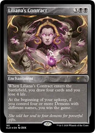 Liliana's Contract (161) (Foil Etched) (SLD-161) - Secret Lair Drop Series Foil、Wizards of the Coast、kayou